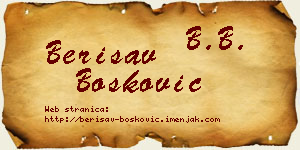 Berisav Bošković vizit kartica